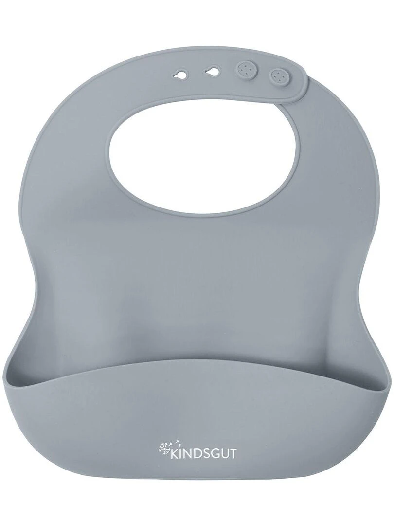 Bavoir bébé en silicone Gris foncé