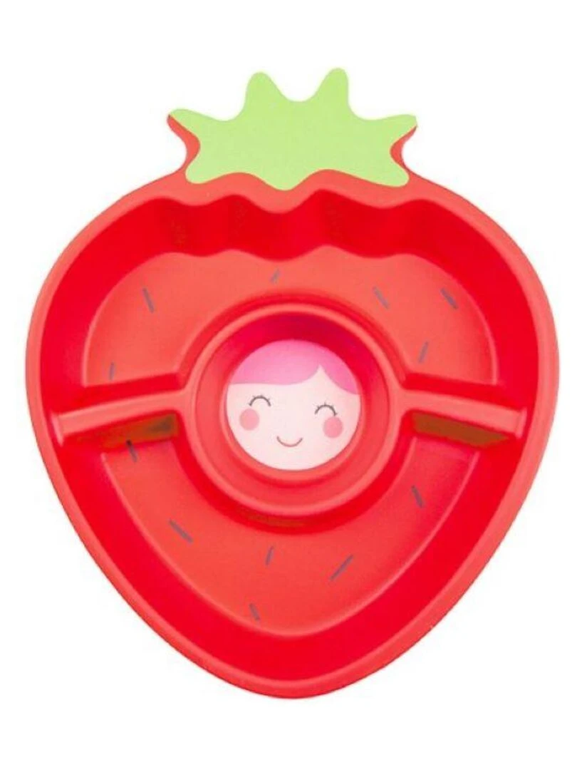 MILL'O BÉBÉ ASSIETTE COMPARTIMENTÉE EN MÉLAMINE Rouge