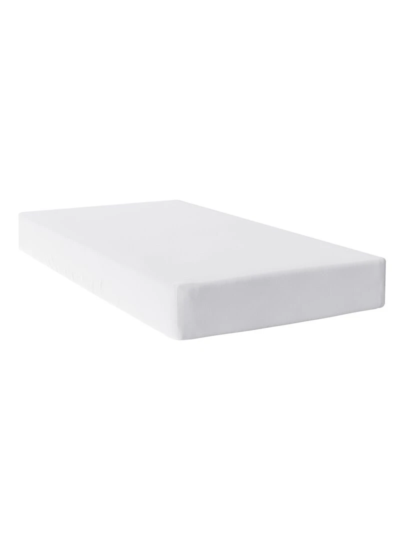Drap housse Basic 200 tc "Happyfriday" Blanc