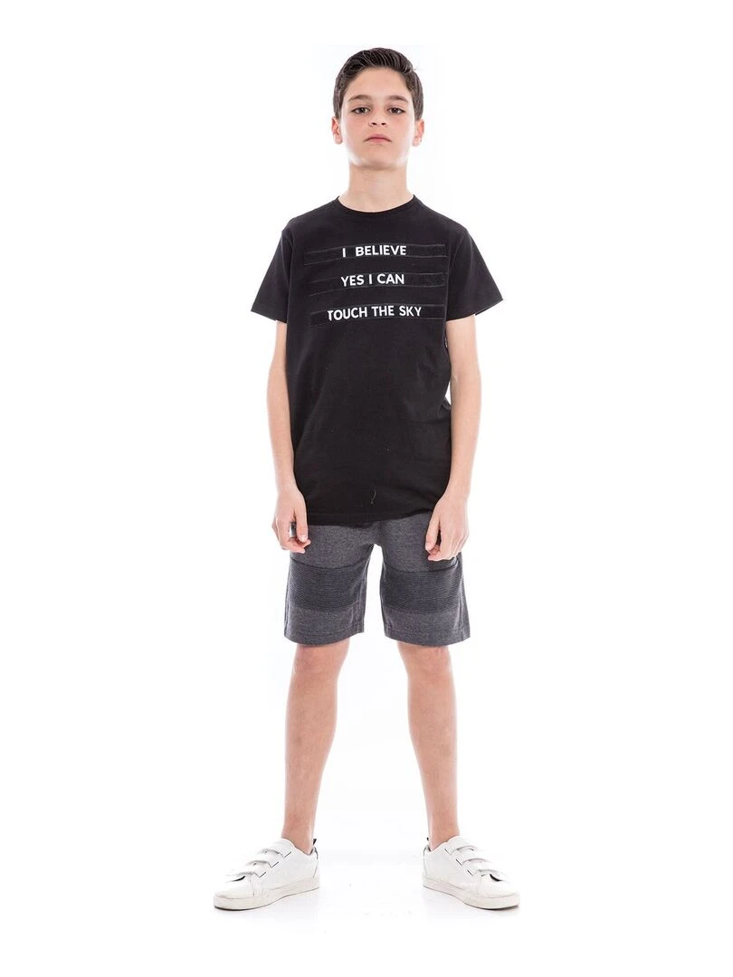 Bermuda molleton BANOON BOY   Gris foncé