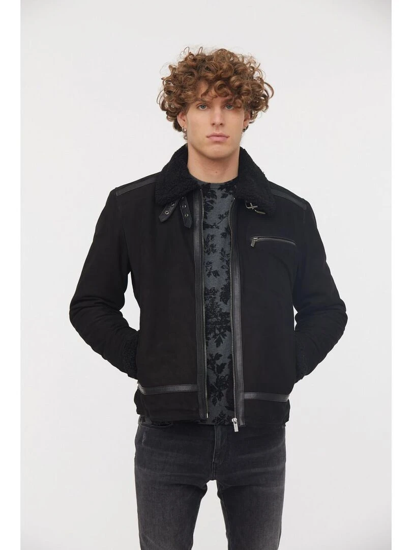 Lee Cooper Blouson cuir YAO Noir