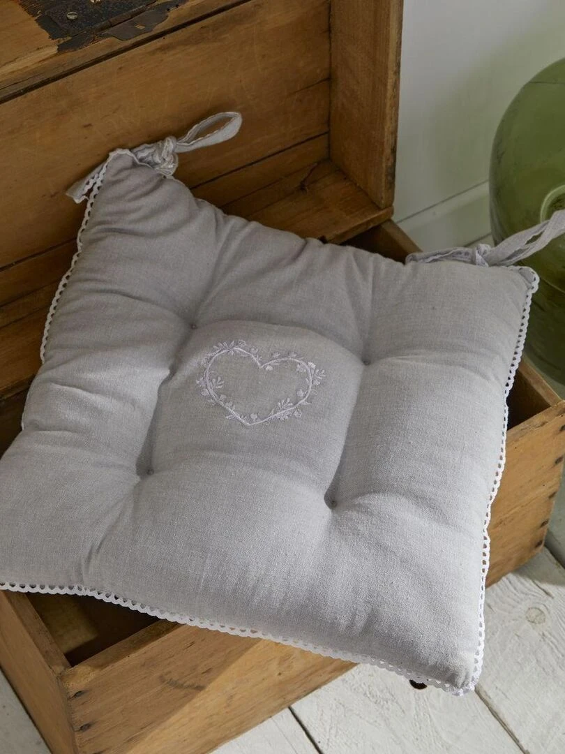 Assise matelassée 'CHARME' 'TODAY' Gris clair