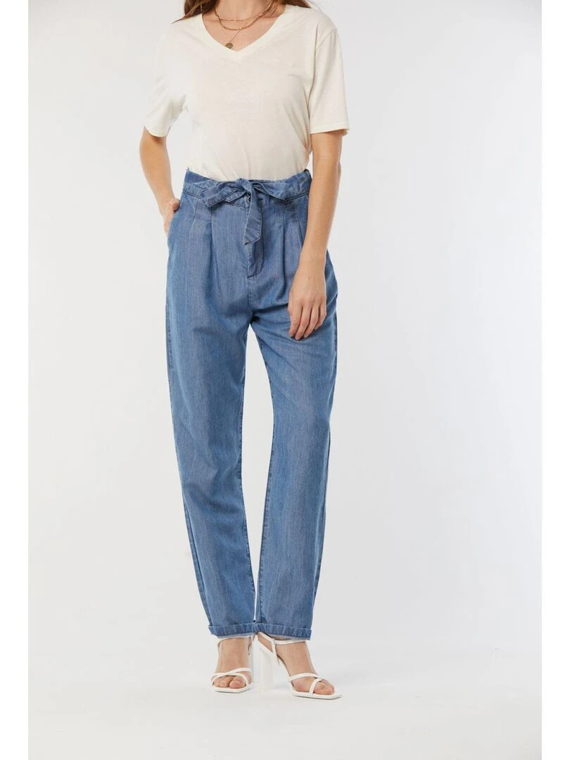 Lee Cooper   Pantalon lyocell flair GRACE   Bleu ciel