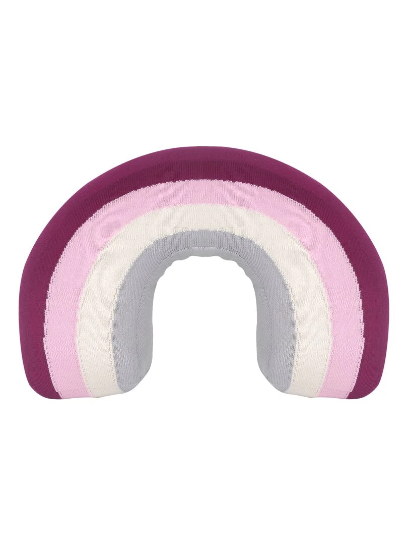 Coussin Arc en Ciel en coton Rose clair