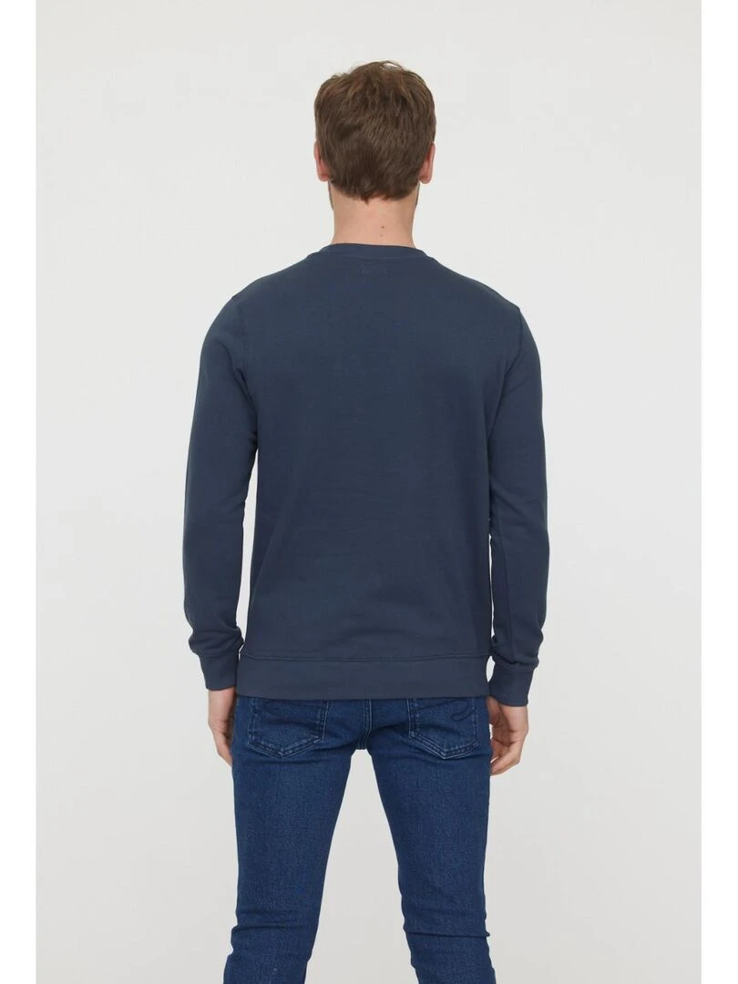 Lee Cooper   Sweatshirt manches longues coton regular EDIE   Bleu marine