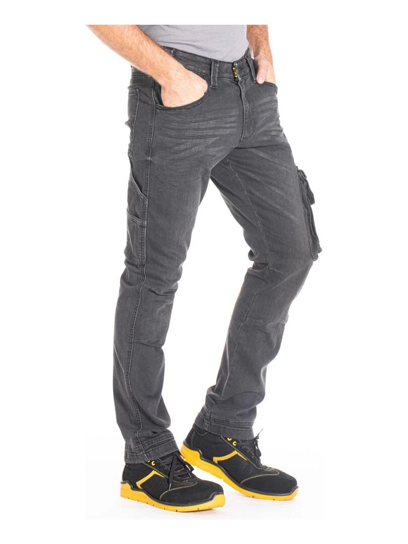 Jeans de travail stretch coupe confort JOBGR 'Rica Lewis' Gris