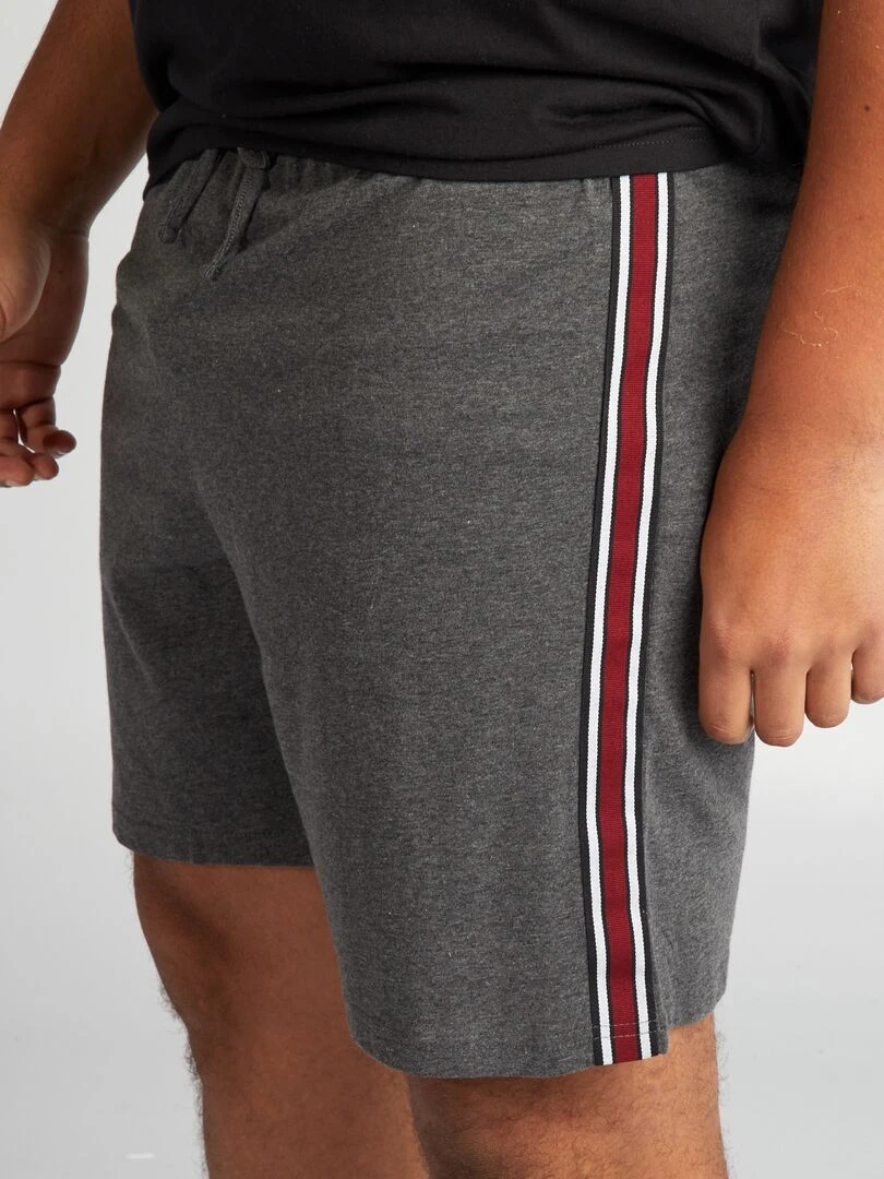Pyjma court   Tee shirt + short   2 pièces   Noir