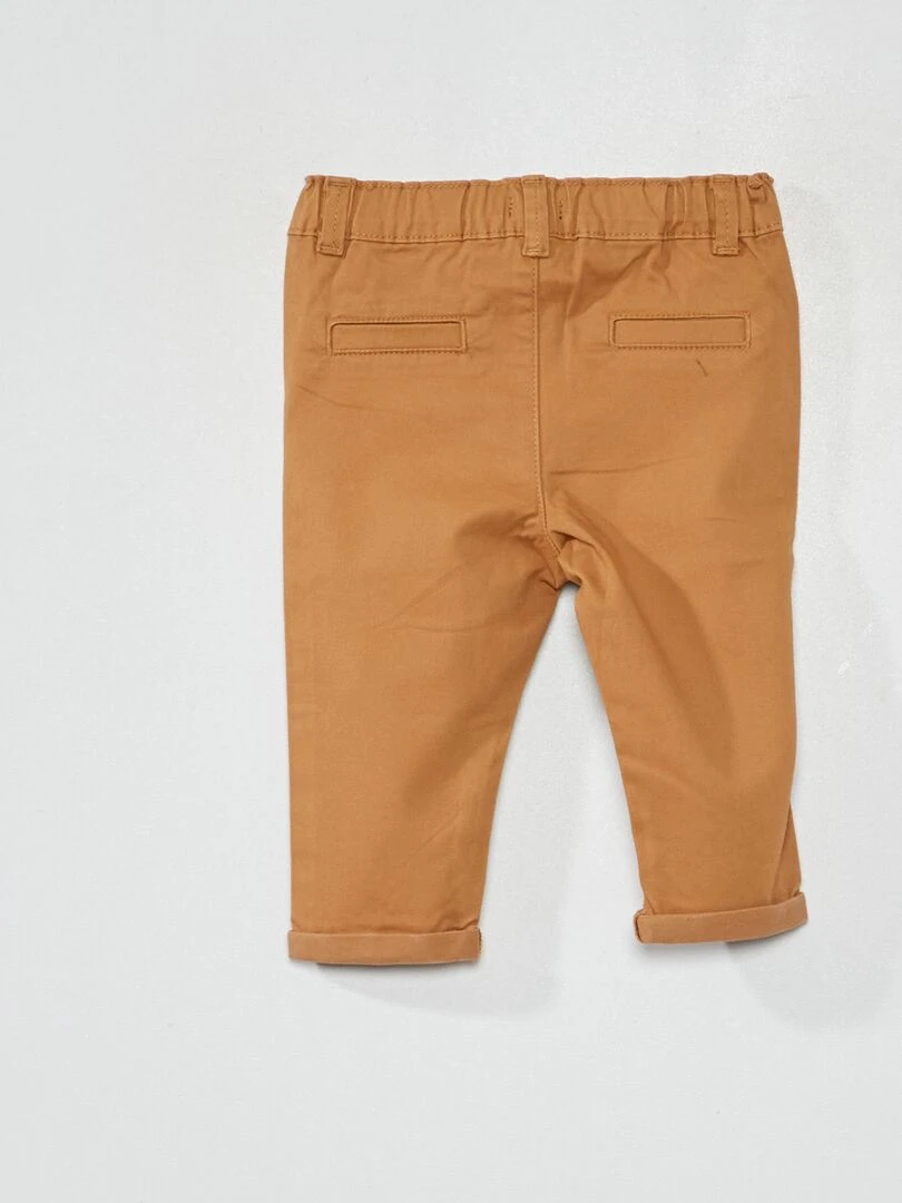 Pantalon chino uni camel