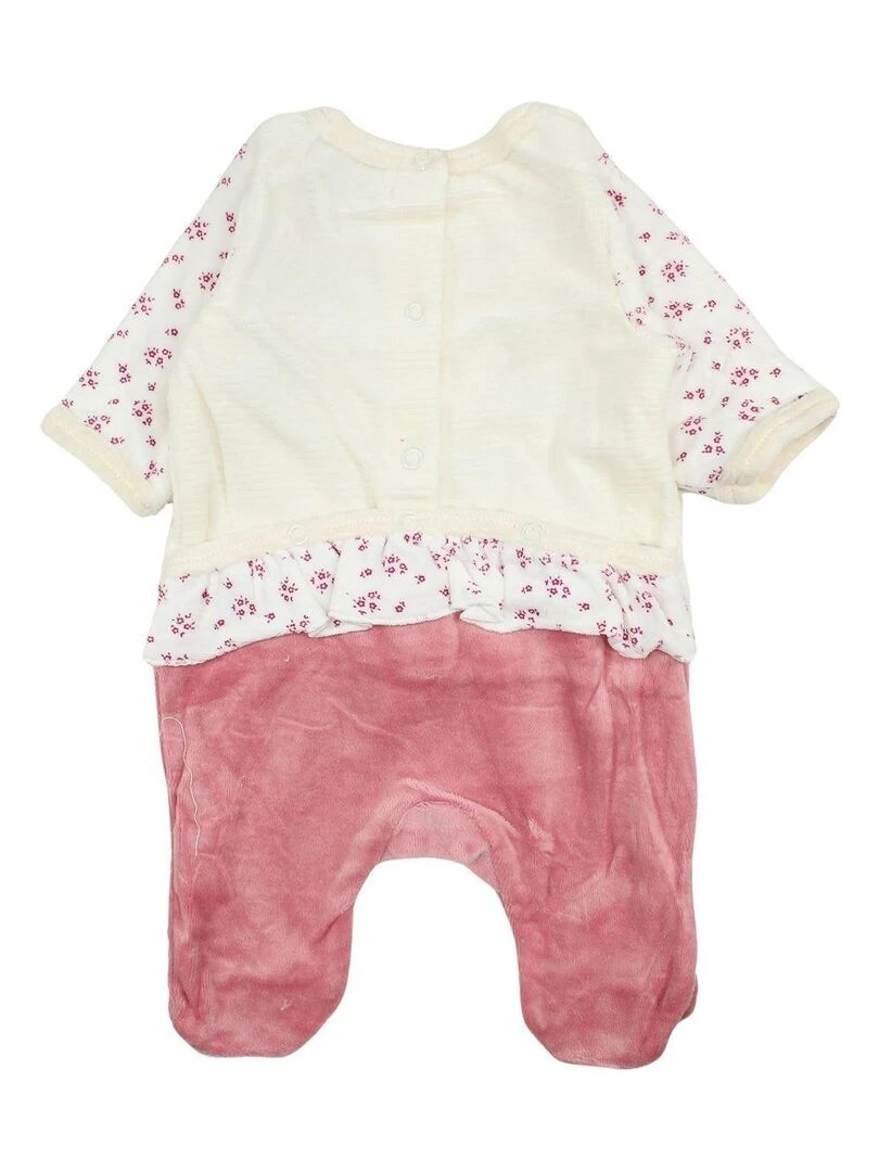 Lee Cooper Grenouillere bébé fille imprimé Lee Cooper en coton Rose foncé