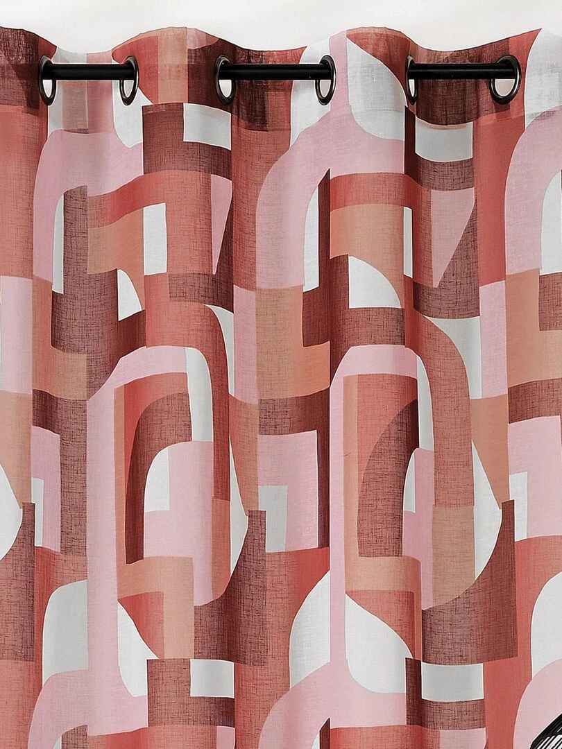 Voilage tamisant esprit seventies   Rose clair