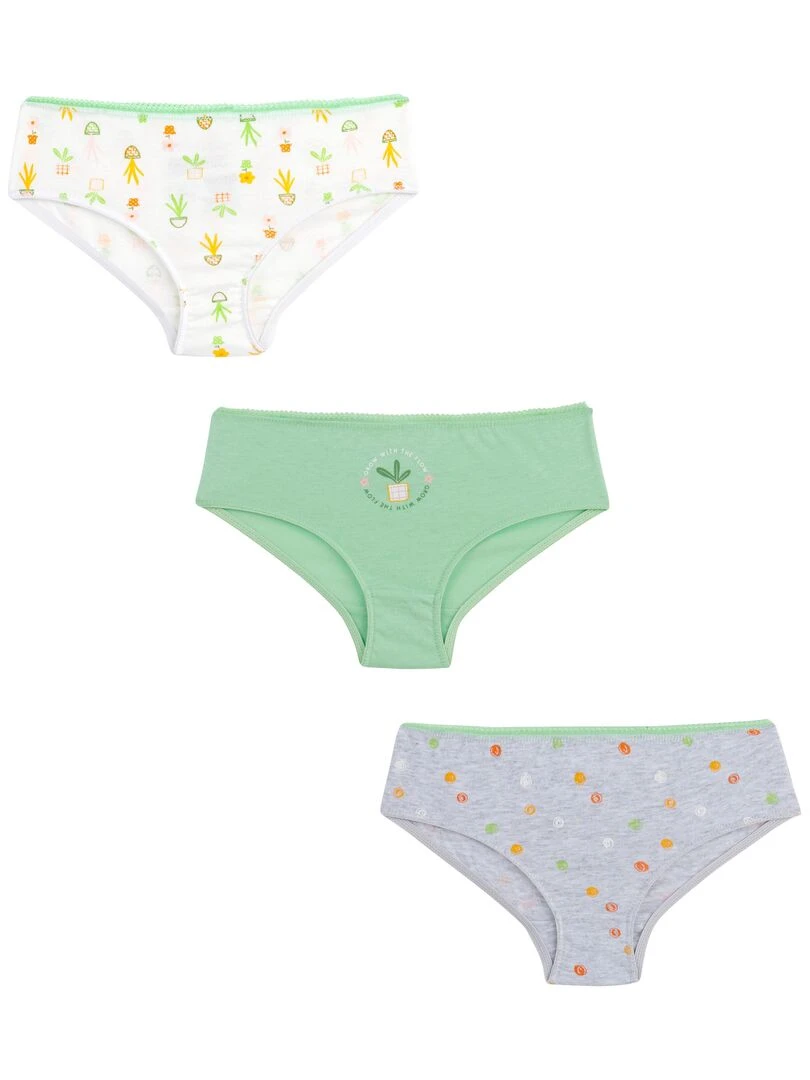 Lot de 3 culottes fille Sweda Vert