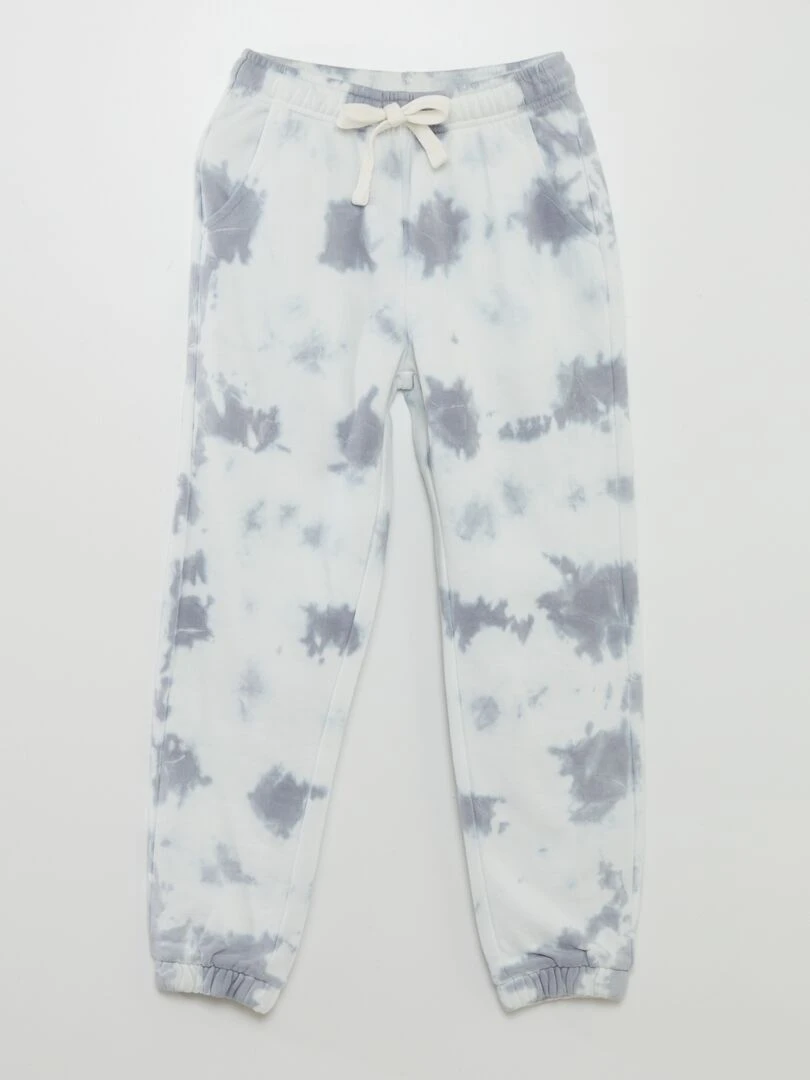 Jogging en molleton tie and dye Gris