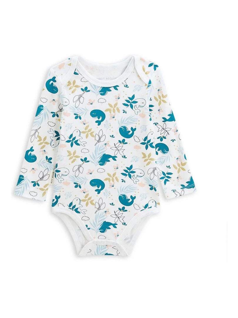 Lot de 2 bodies bébé manches longues Moana   Bleu