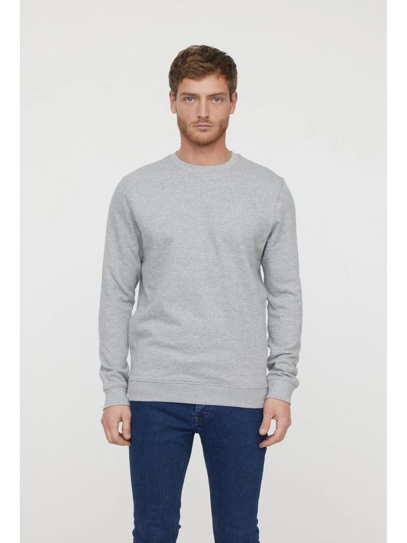 Lee Cooper Sweatshirt manches longues coton regular EDIE Gris chiné