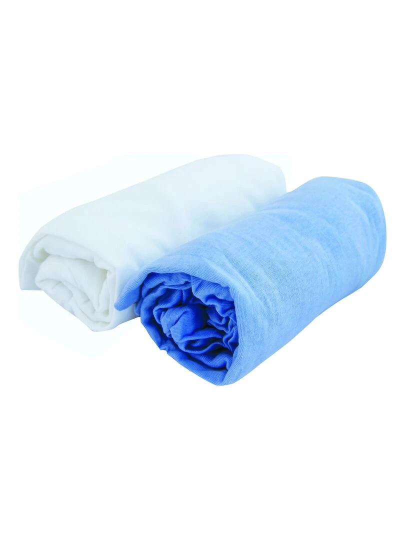 Ensemble bébé avec 1 alèse + 1 drap housse Bleu canard