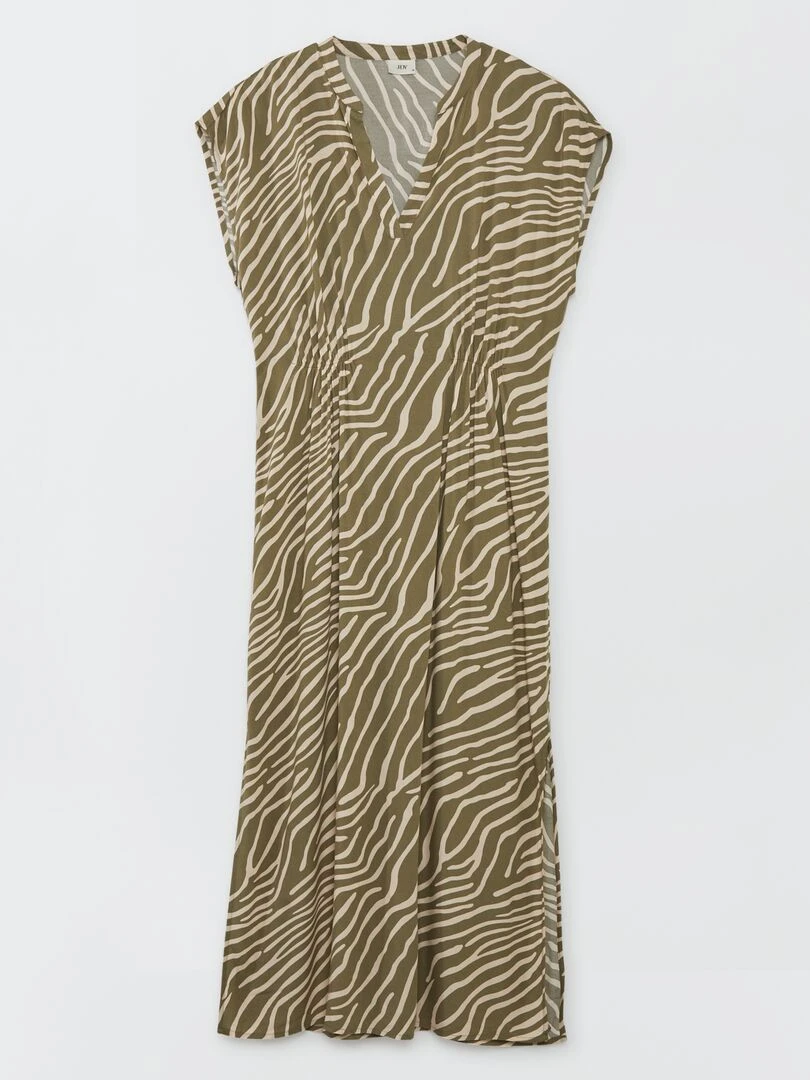 Robe longue imprimée 'JDY' Kaki