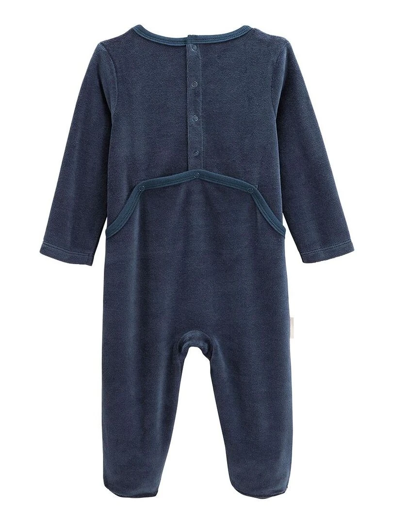 Pyjama bébé en velours Misscerise Bleu
