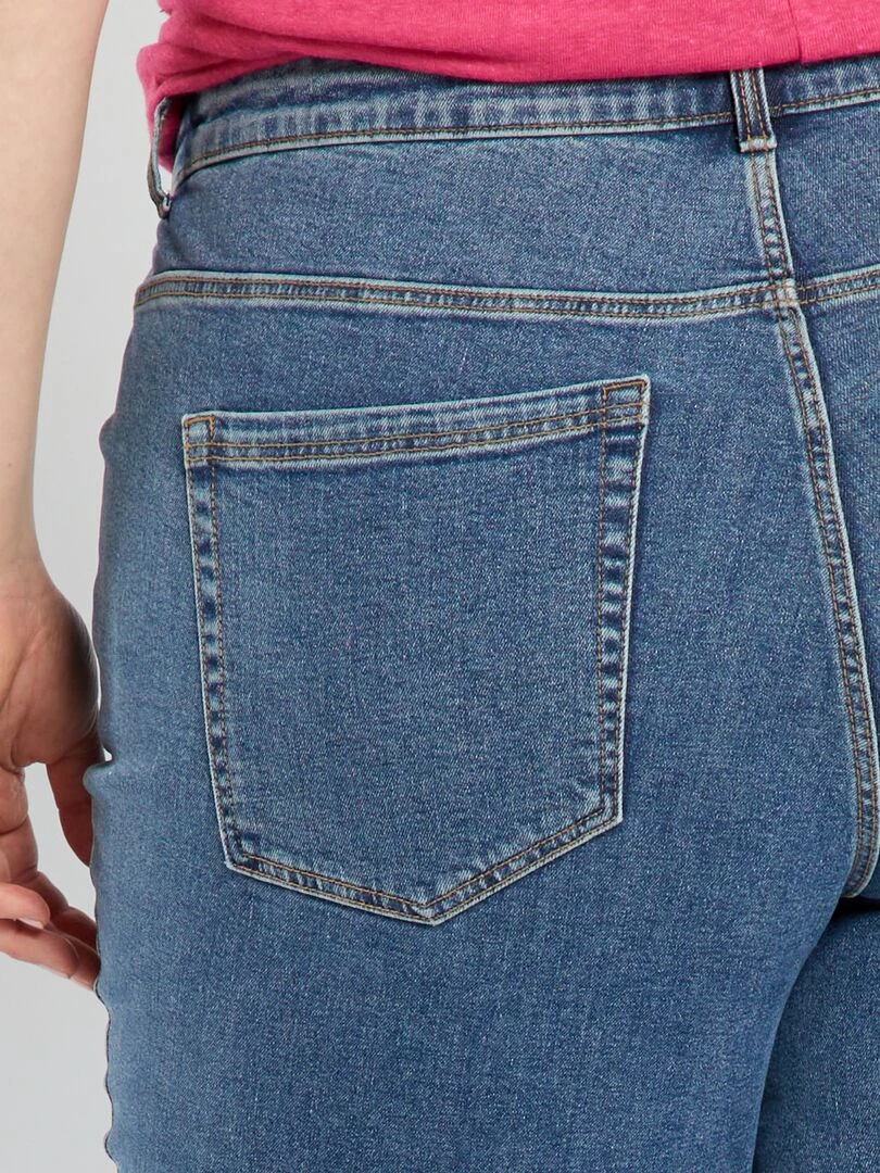 Jean slim taille haute   L28   Stone