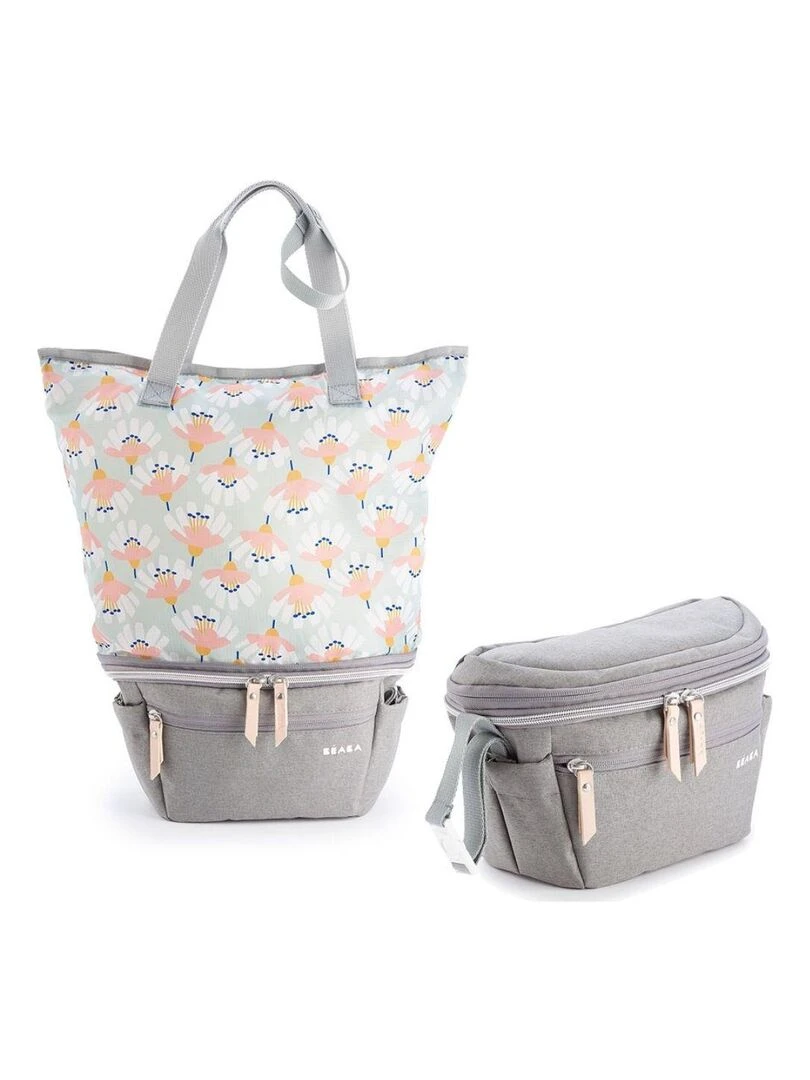 Organiseur de poussette et sac pop up Biarritz gris chiné Gris