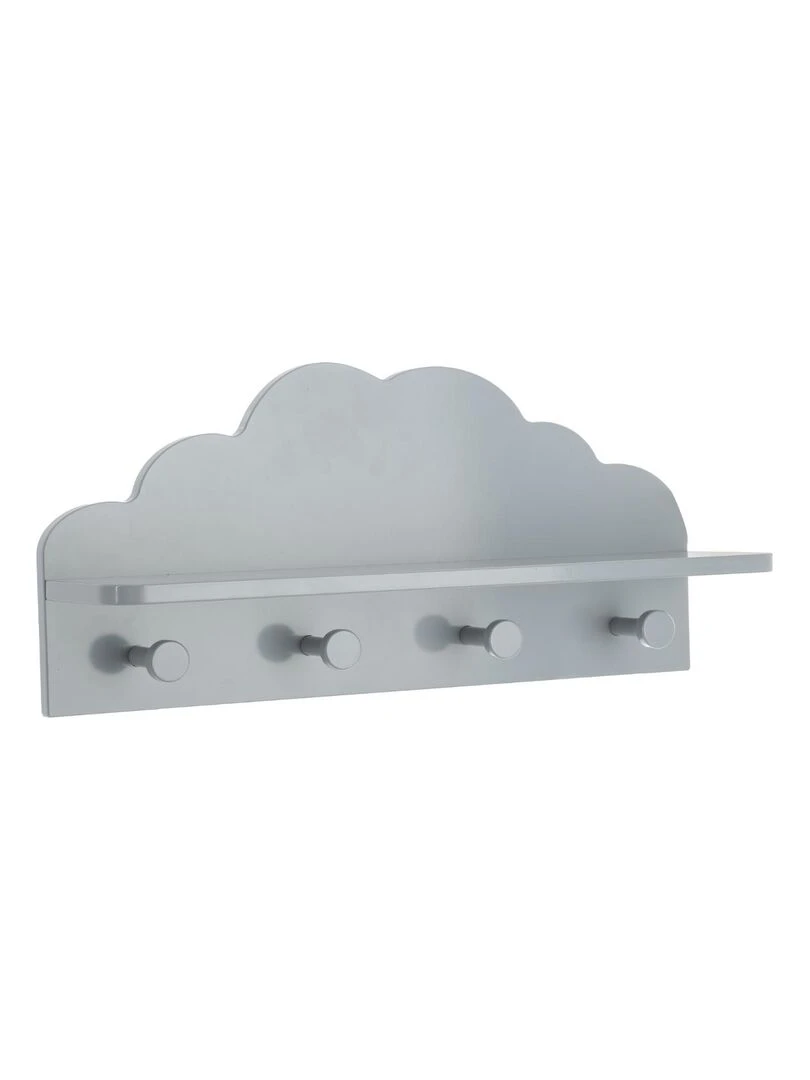Patère étagère nuage gris Gris