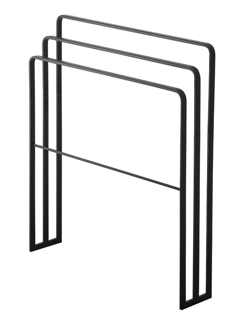 Porte Serviettes À 4 Barres L70 Cm Noir