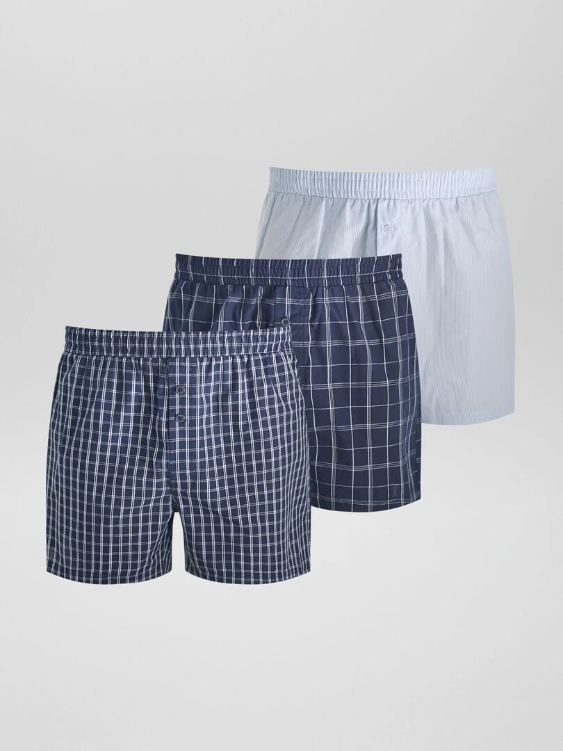3 caleçons Bleu