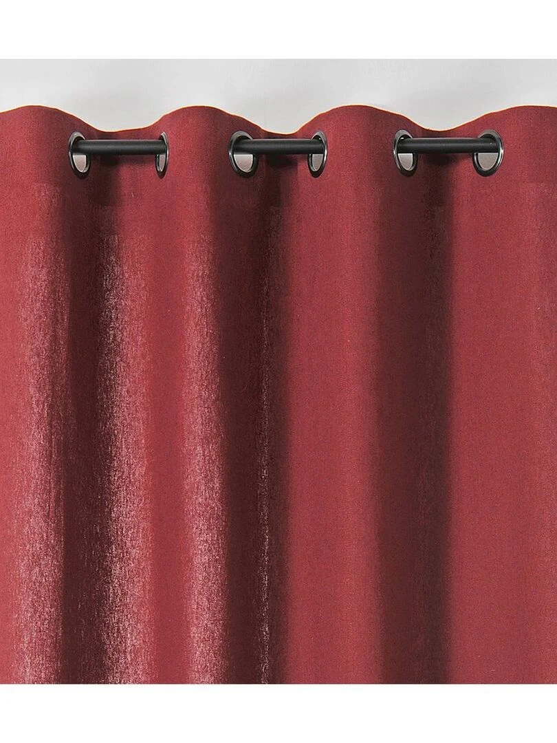 Rideau en coton et chanvre Rouge