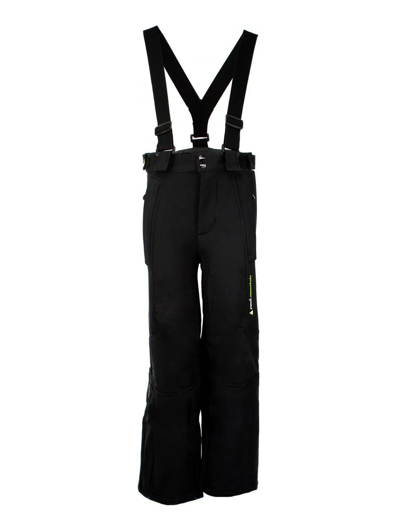 Pantalon de ski garçon ECESOFT PEAK MOUNTAIN Noir Noir