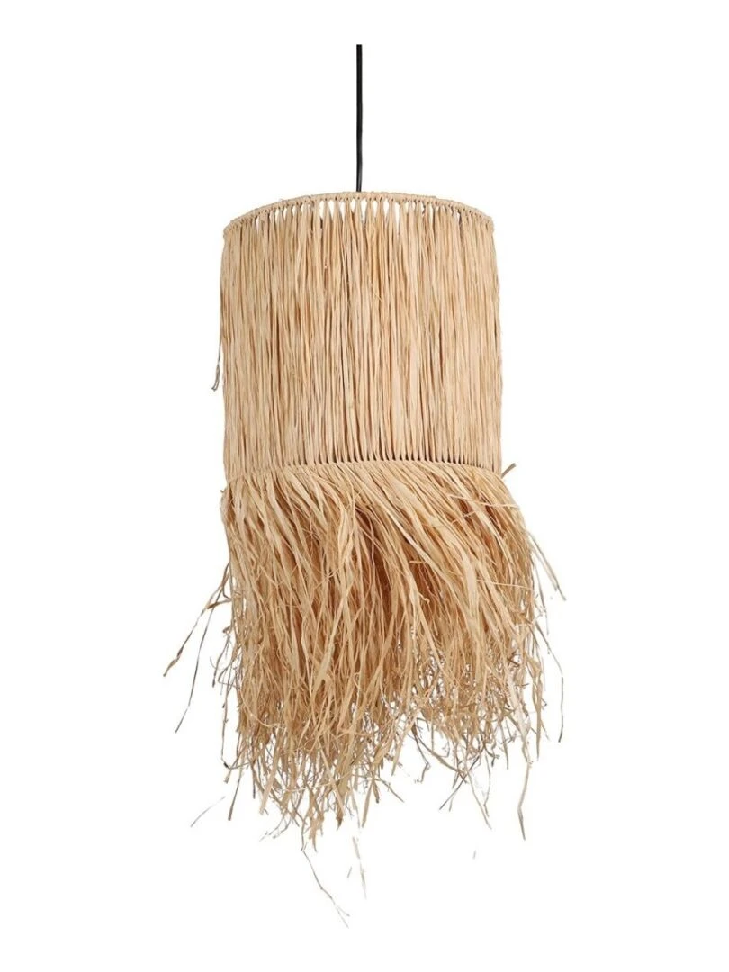 Suspension Lungo raphia franges H60 Beige