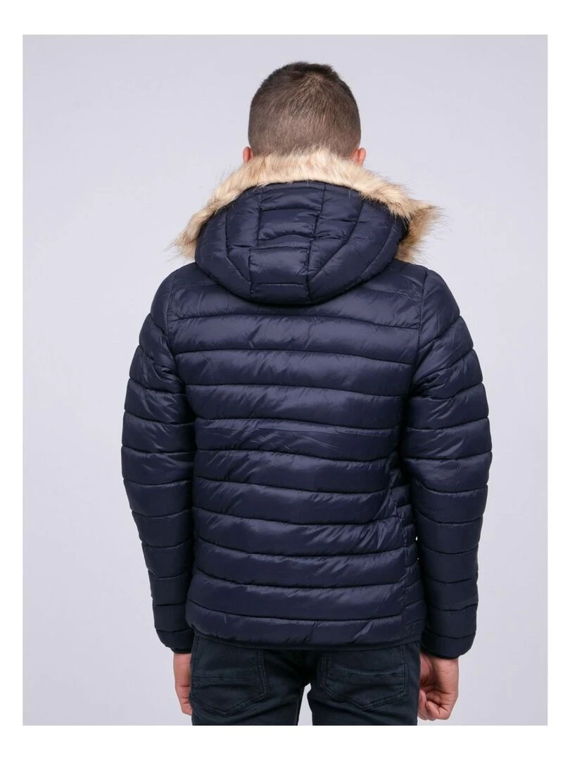 Doudoune capuche ZILTOU J Bleu marine