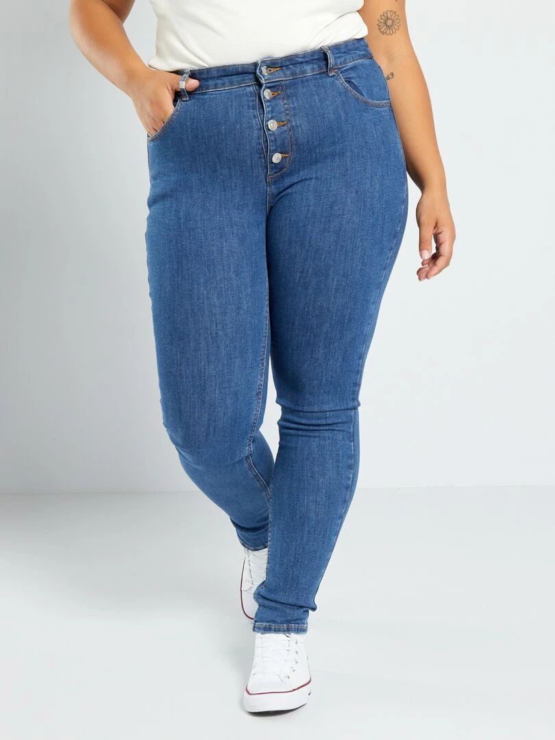 Pantalon skinny stretch 5 poches L30 Stone