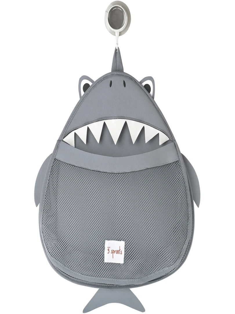 Filet de rangement jouets de bain Requin Gris