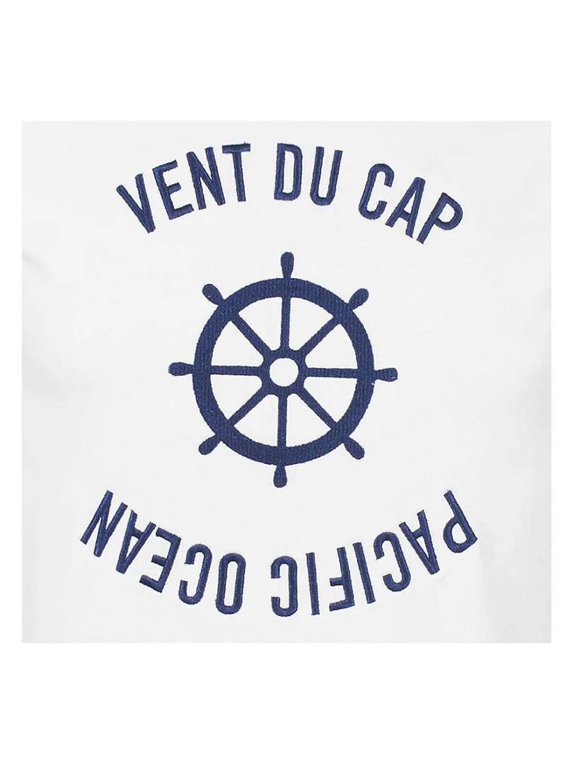 T shirt manches courtes homme CHERYL   VENT DU CAP   Blanc