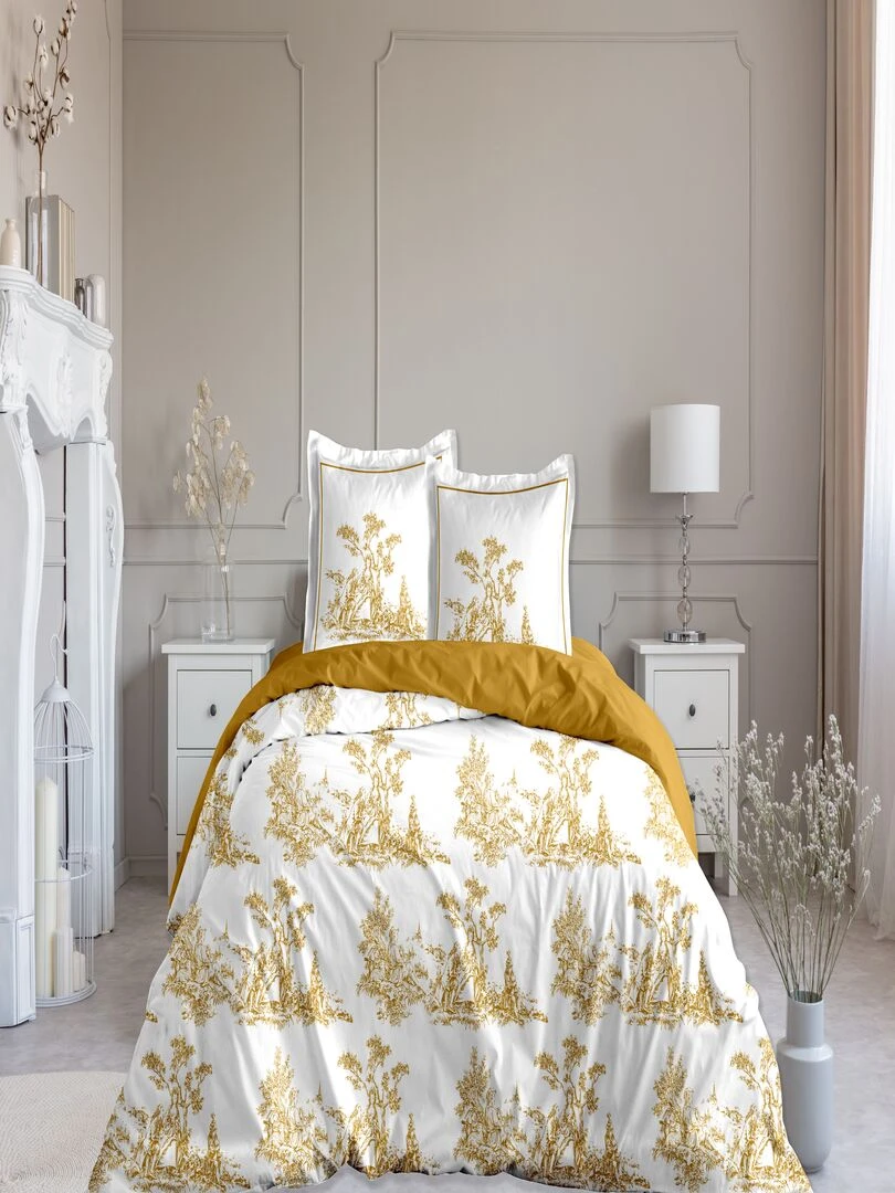 JOUR DE SEDUCTION OCRE HC 260x240 PLACEE + 2 TAIES PLACEES Jaune paille