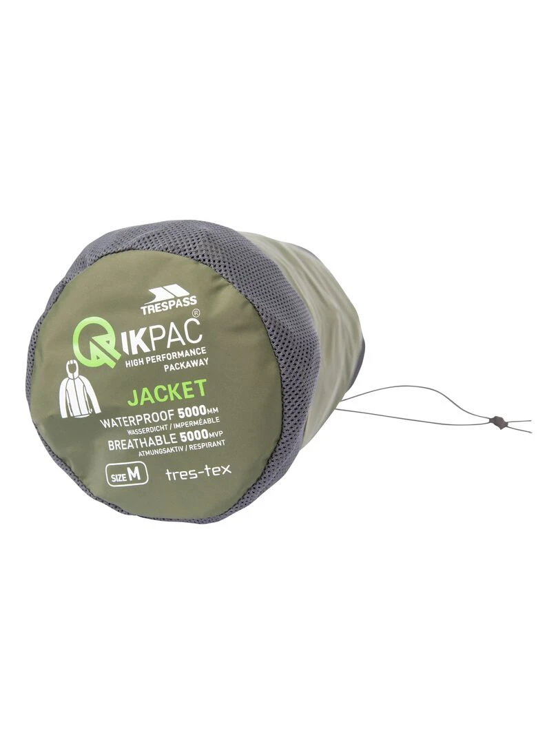 Trespass   Veste imperméable QIKPAC   Kaki
