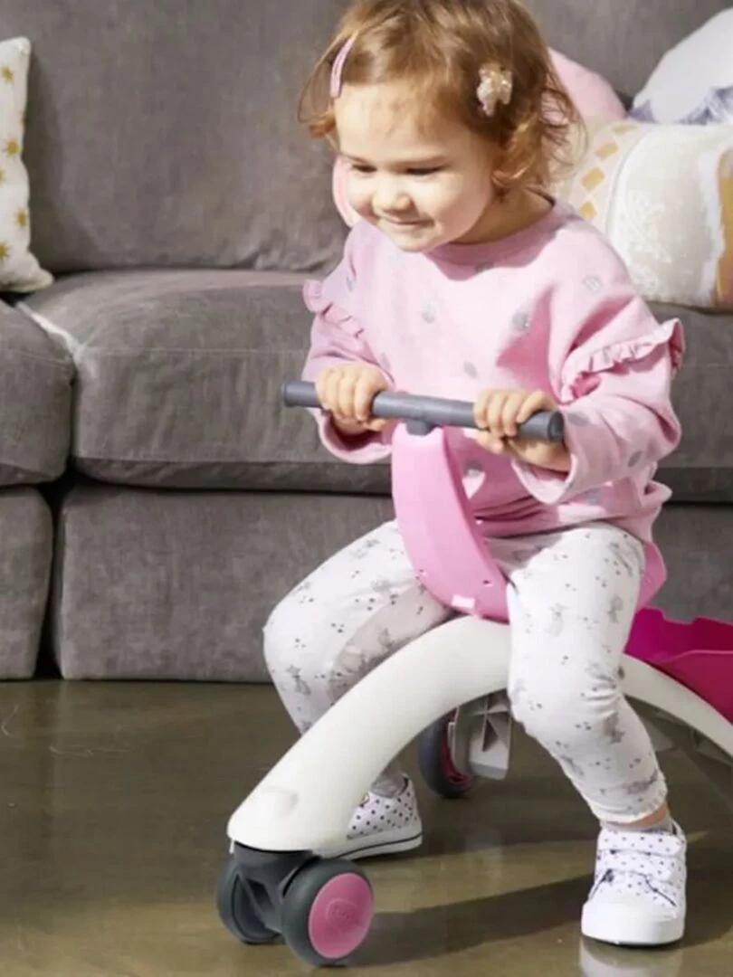 TINY LOVE Tiny Rider 5 en 1 Trotteur et Porteur Chariot de Marche Rose Blanc Rose