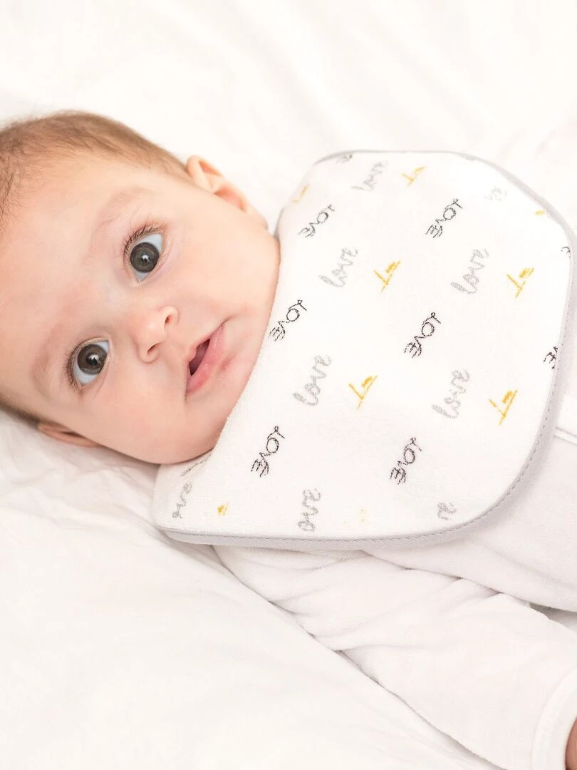 Lot de 7 bavoirs bébé bébé Trois Kilos Sept   Jaune