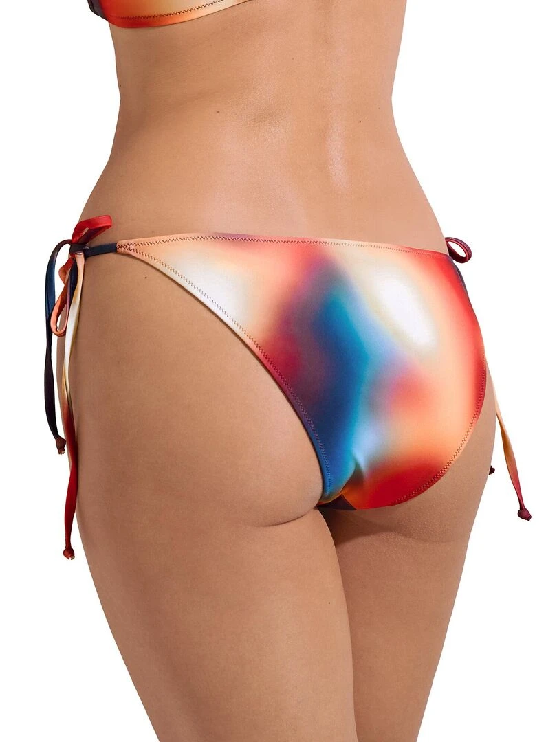 Bas maillot slip de bain taille basse à nouettes Olympia Multicolore