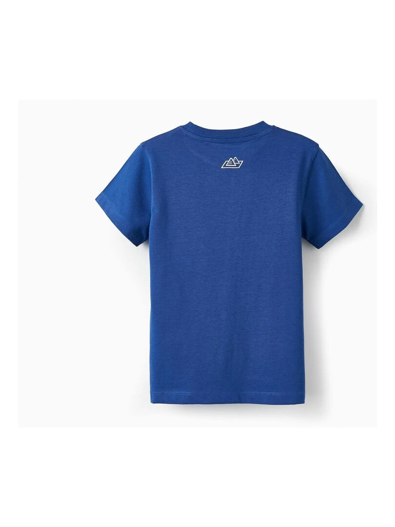T shirt en coton pour garçon 'Salt Marshes' manches courtes Bleu foncé