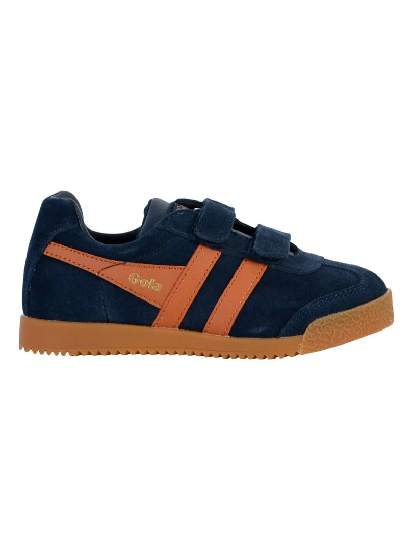 Basket Cuir Enfant Gola Barrier Strap Bleu