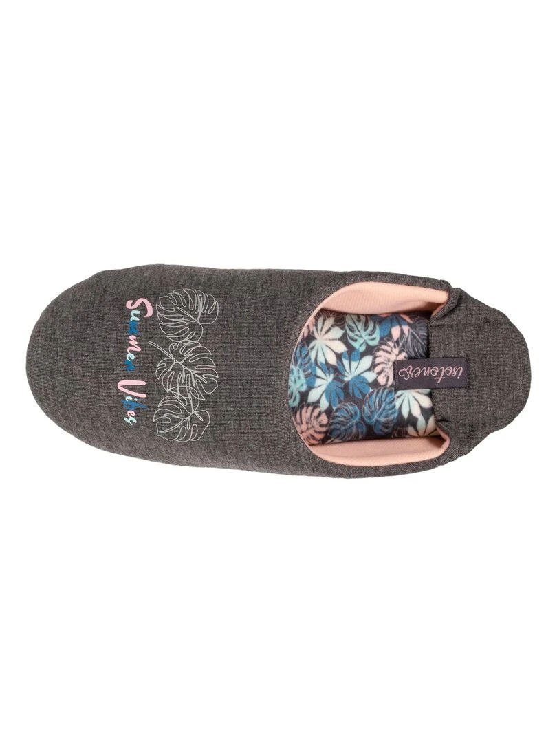 Chaussons Babouches Femme Gris Summer vibes Gris chiné