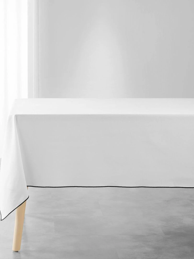 Nappe bourdonnée en coton recyclé Blanc