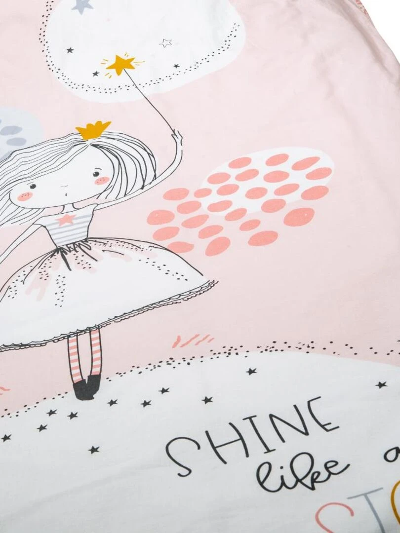 Bleu Câlin   Caradou® Shine Sans Couette 90x190cm Parure Enfant Princesse   Rose