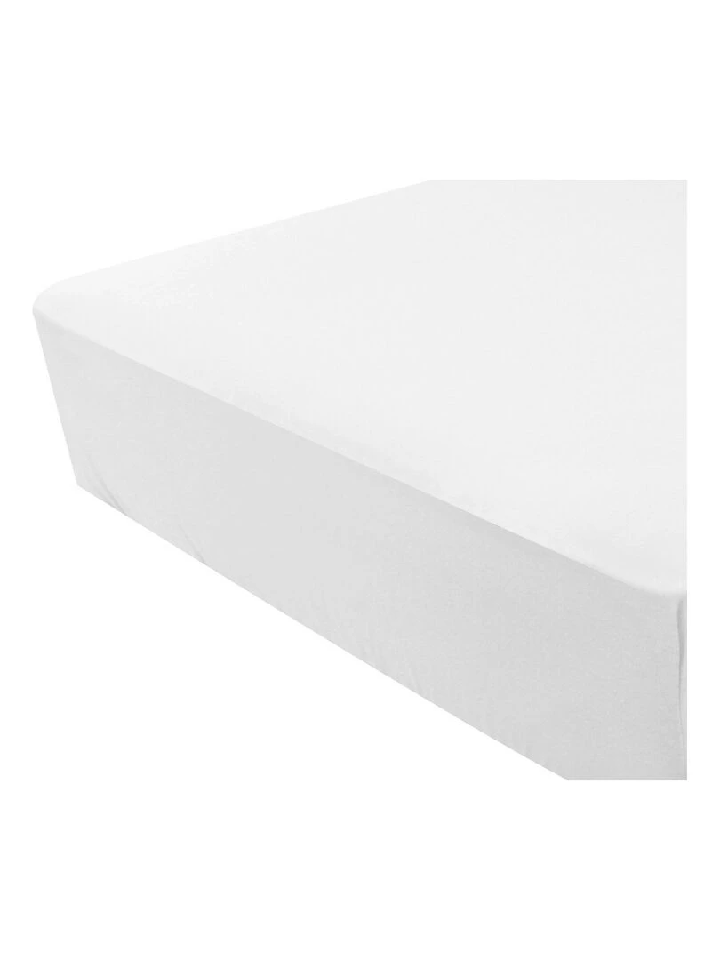 Drap housse imperméable 2 en 1 Blanc