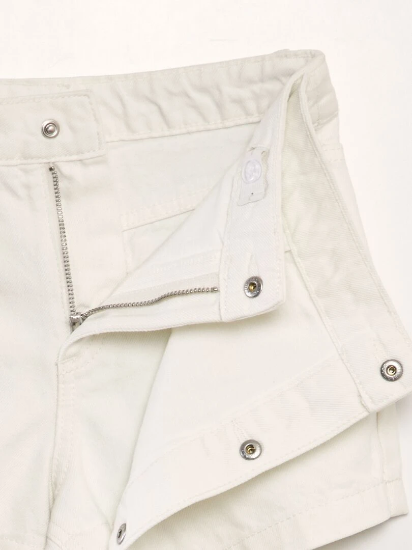 Jupe short en jean   Blanc