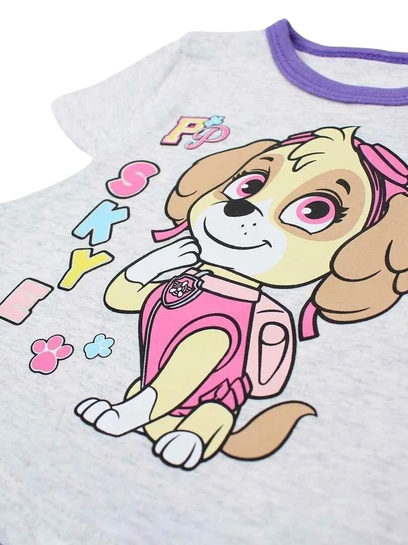 Paw Patrol   Ensemble ​​T shirt short bébé fille Imprimé La Pat' Patrouille   Violet