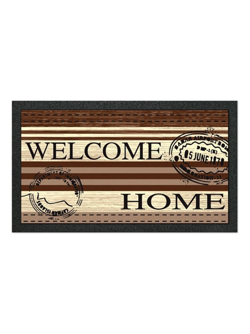 Tapis entree Timbre Marron