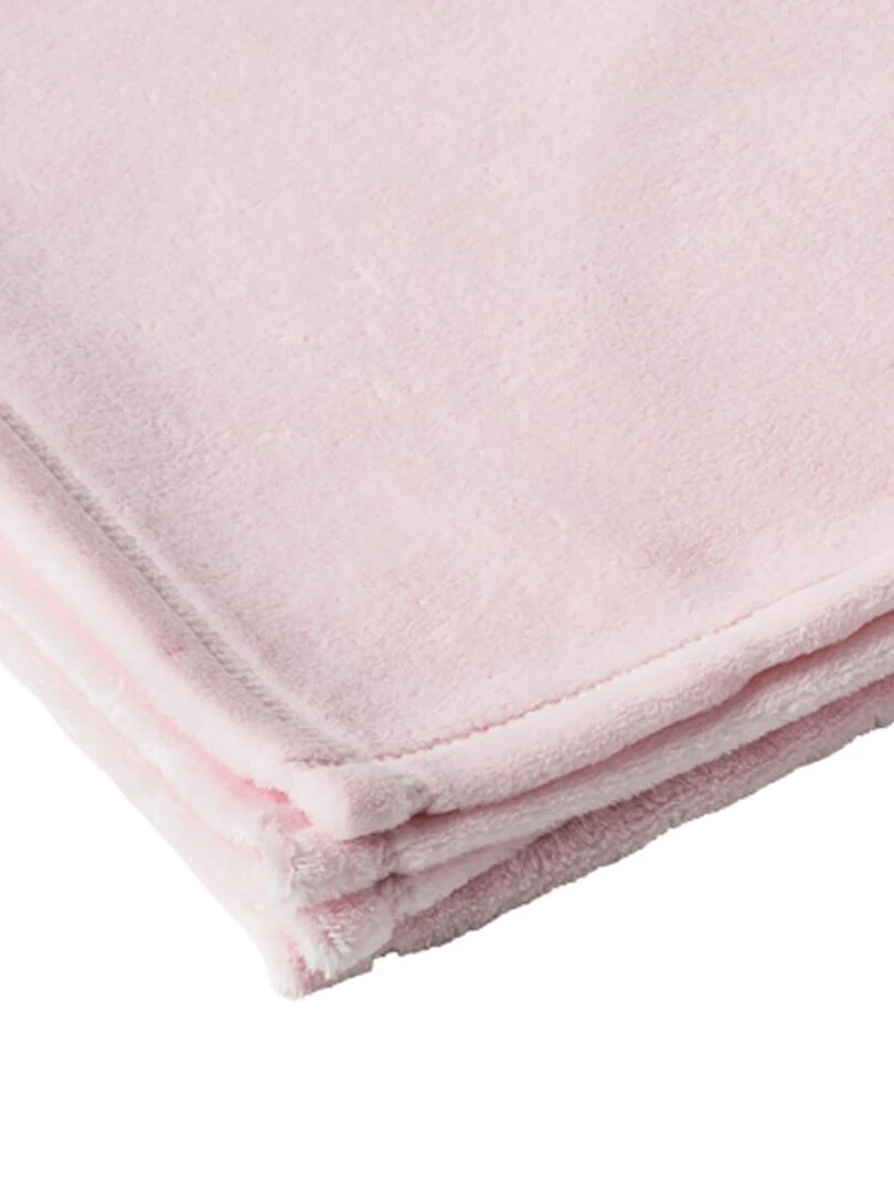 Couverture en flanelle 75x100 cm Rose Rose