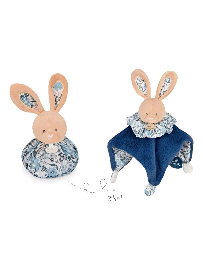 Doudou boule 3 en 1 Lapin bleu Les petits futés N/A