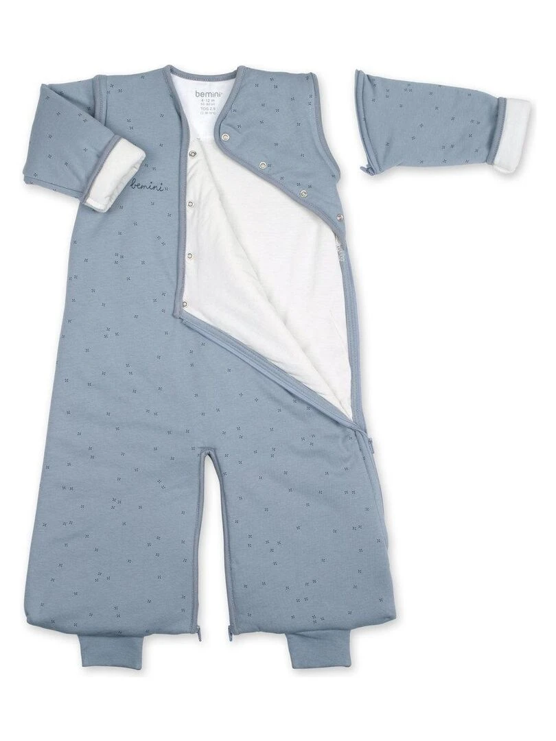 Bemini Gigoteuse jambes séparables Pady jersey et jersey Bleu gris